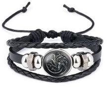 Load image into Gallery viewer, Stark Direwolf Logo Bracelet